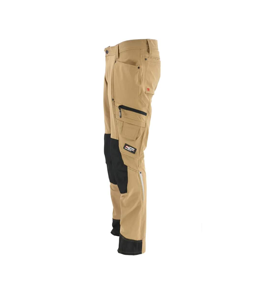 Pantalon De Travail Draft T6 Adulte Beige Noir AW Tools-2