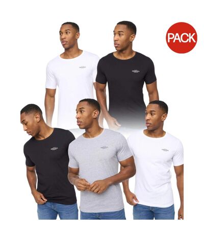 T-shirts basicstandard homme blanc / noir / gris chiné Crosshatch