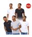 T-shirts basicstandard homme blanc / noir / gris chiné Crosshatch-1