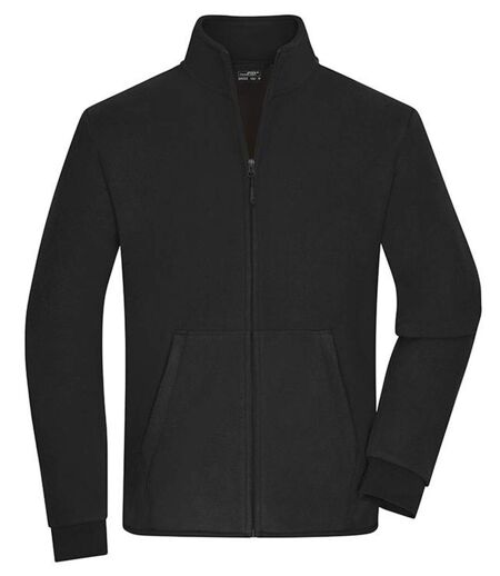 Veste polaire zippée - Homme - JN1322 - noir et gris foncé