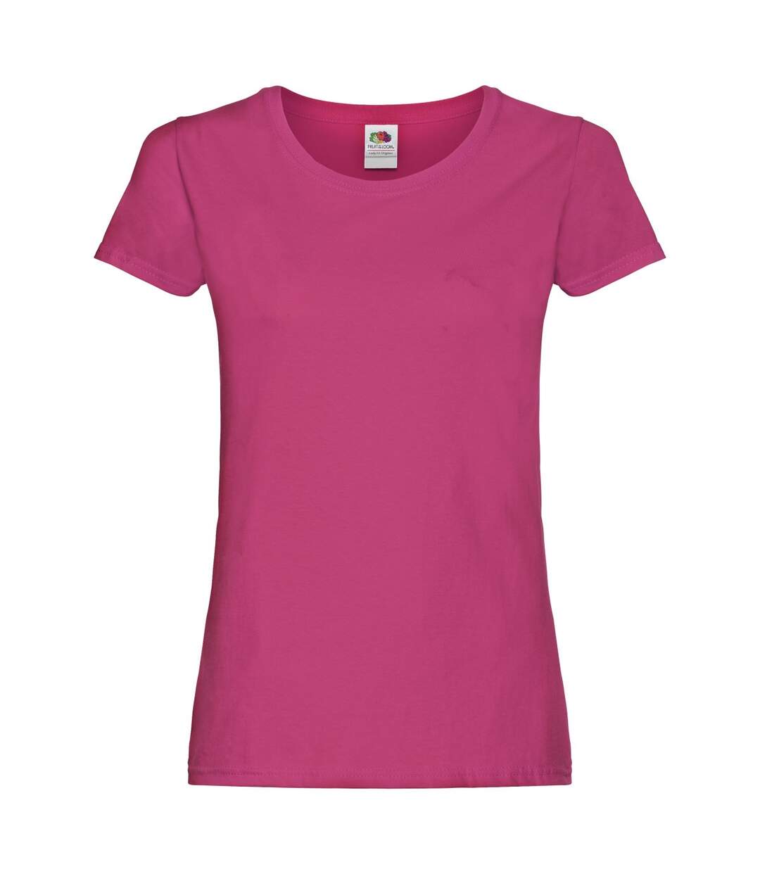 Womens/ladies original lady fit t-shirt fuchsia Fruit of the Loom-1