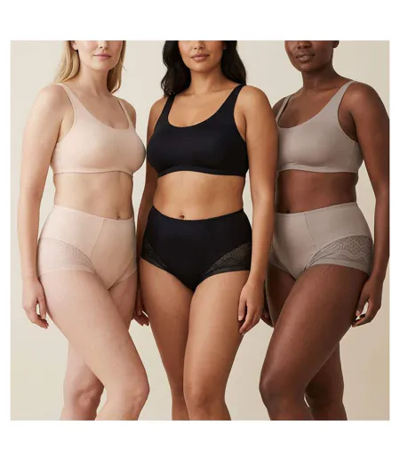 OZABI Pack de Culottes Femme Gainantes Invisibles Dentelle et Laser – Lot de 6