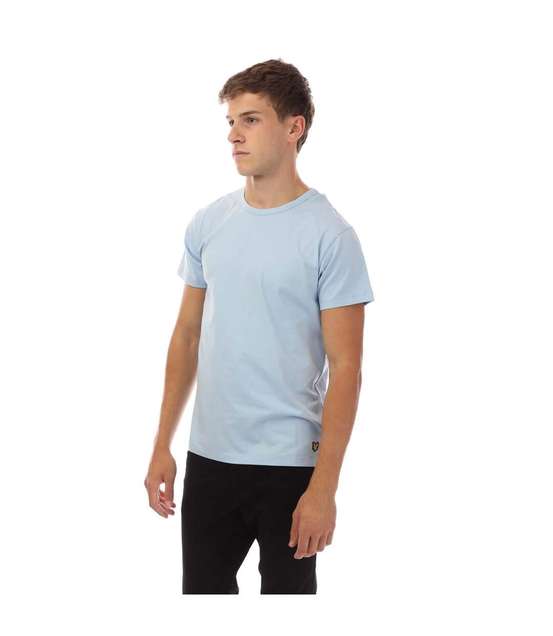 T-shirts Maxwell Homme Bleu Clair Blanc Vert Sauge Lyle & Scott-4