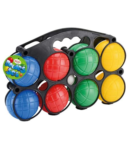 Toyrific Plastic Boules Set (Pack of 8) (Black/Multicolored) (One Size) - UTRD2546