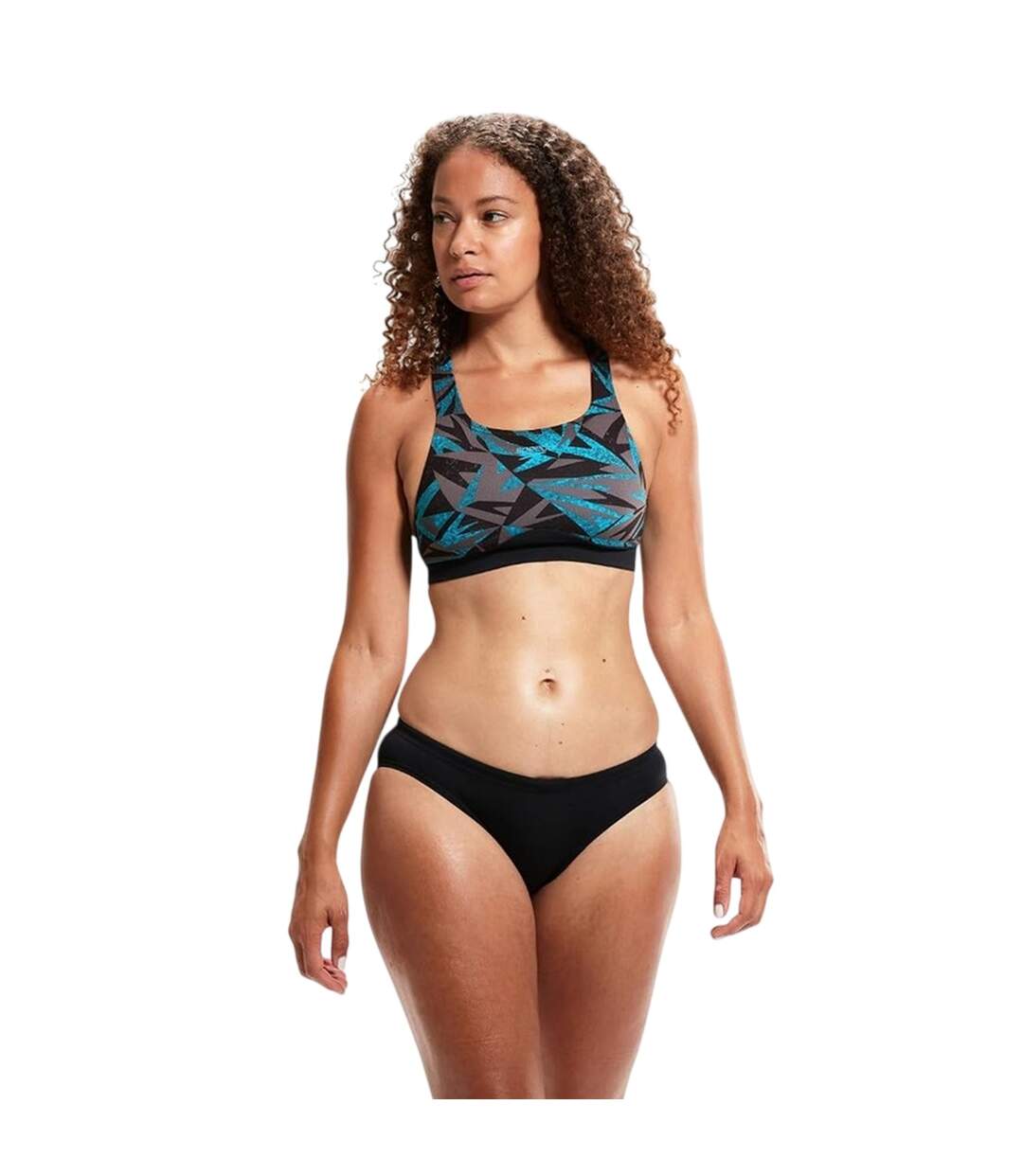 Ensemble De Maillot De Bain 2 Pièces Motif/style Géométrique Femme Noir Bleu Imprimé Speedo-3