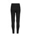 Womens/ladies Recycled Materials Leggings Jet Black Awdis-3