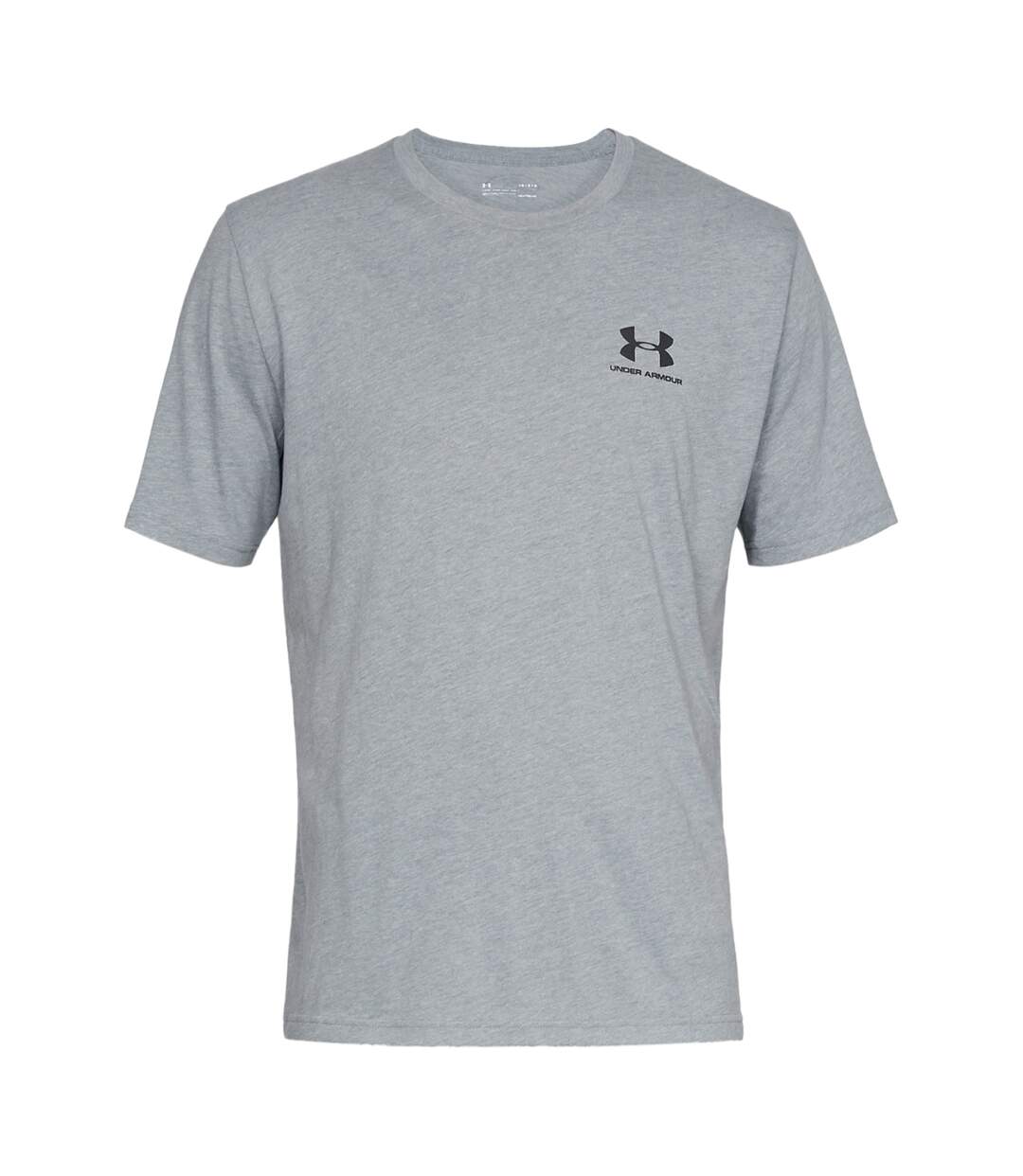 Mens Sportstyle Short-sleeved T-shirt Light Steel Heather Black Under Armour-1