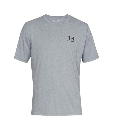 Mens Sportstyle Short-sleeved T-shirt Light Steel Heather Black Under Armour