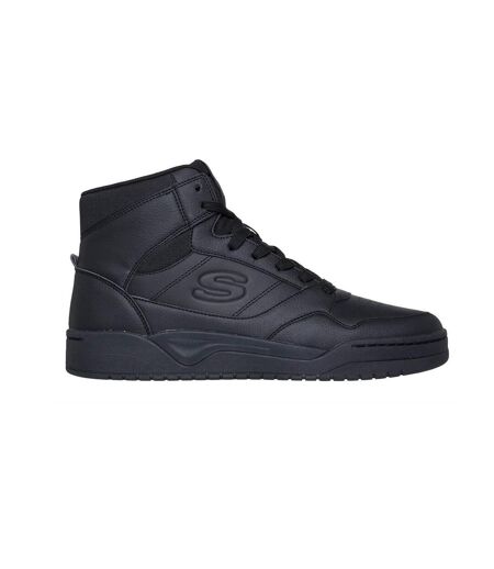 Mens Overlay High Top Trainers Black Skechers