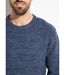 Pull col rond maille chinée laine manches longues-4