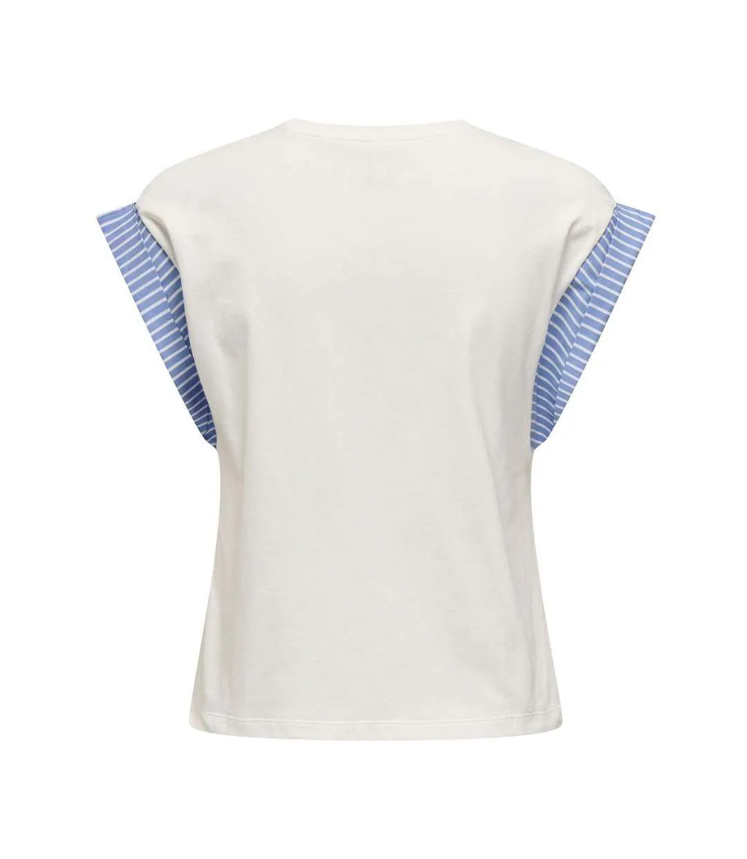 T-Shirt blanc/bleu femme only dawn-2