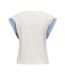 T-Shirt blanc/bleu femme only dawn-2