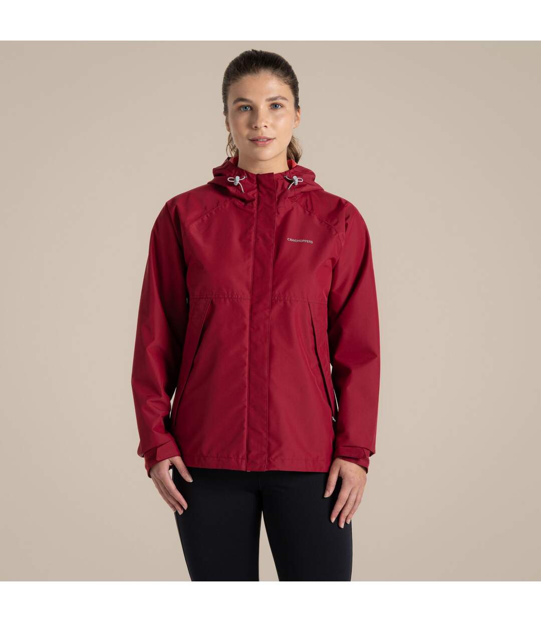 Veste Imperméable Unie À Capuche Ossus Femme Anthracite Craghoppers-2