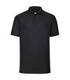 Fruit Of The Loom Mens 65/35 Pique Short Sleeve Polo Shirt (Black) - UTBC388