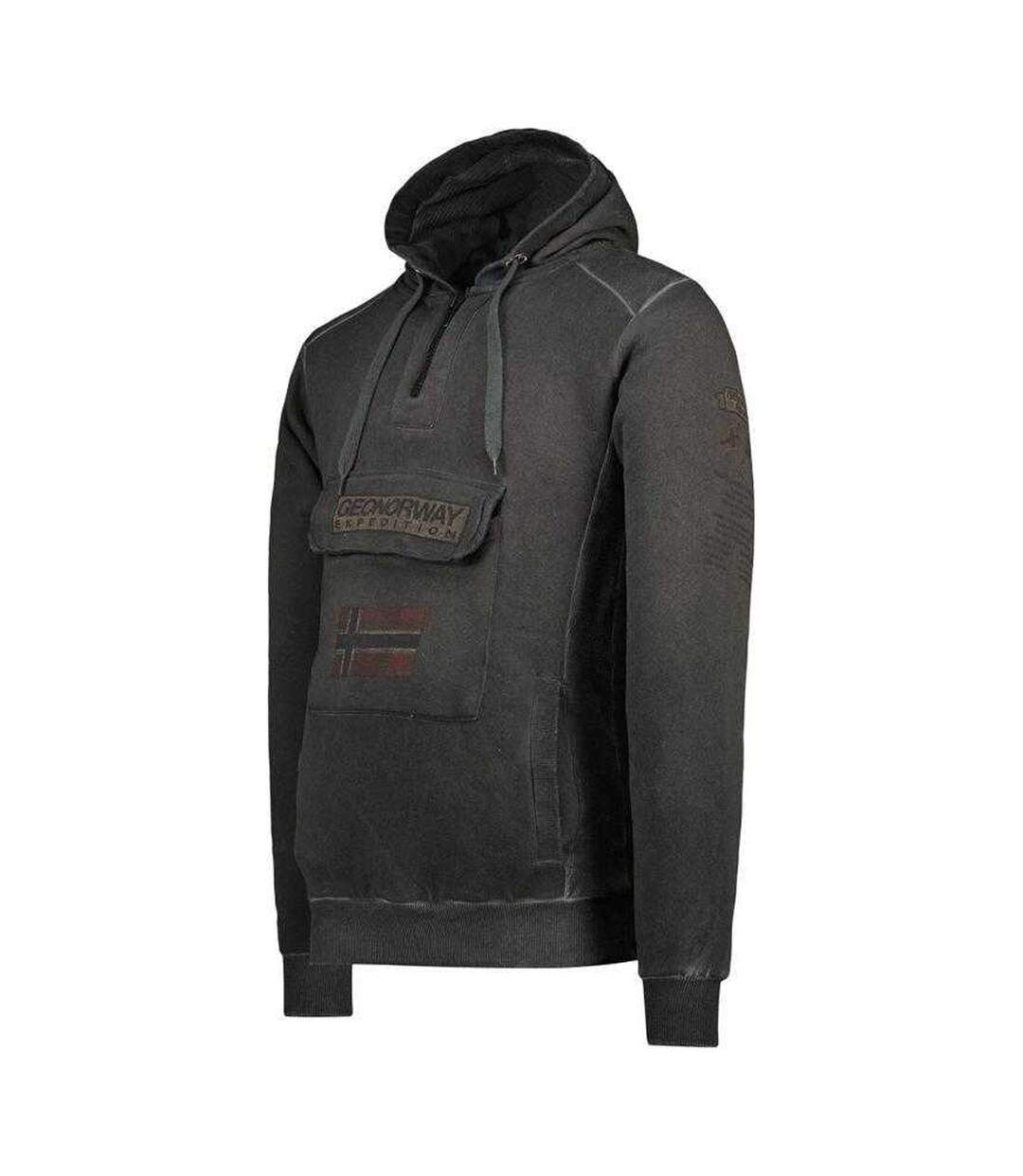 Sweat À Capuche Motif/style Badge Gymclass Eo Homme Noir Geographical Norway-3