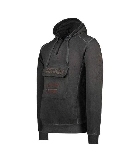 Sweat À Capuche Motif/style Badge Gymclass Eo Homme Noir Geographical Norway