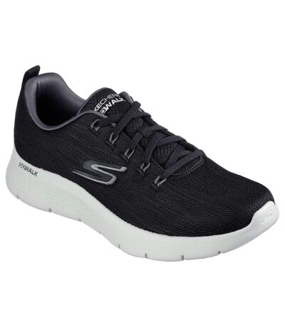 Mens go walk flex trainers black/grey Skechers