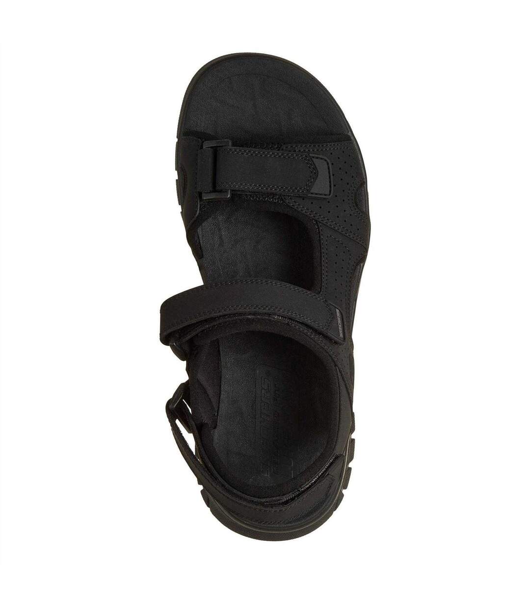 Mens Flat Sandals Black Skechers-4