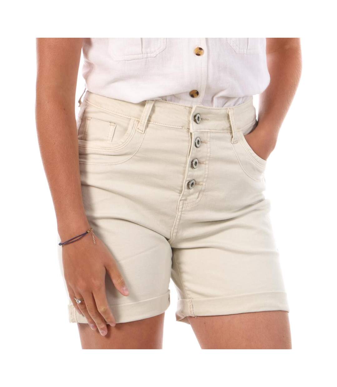 Short beige femme monday premium please - l-1