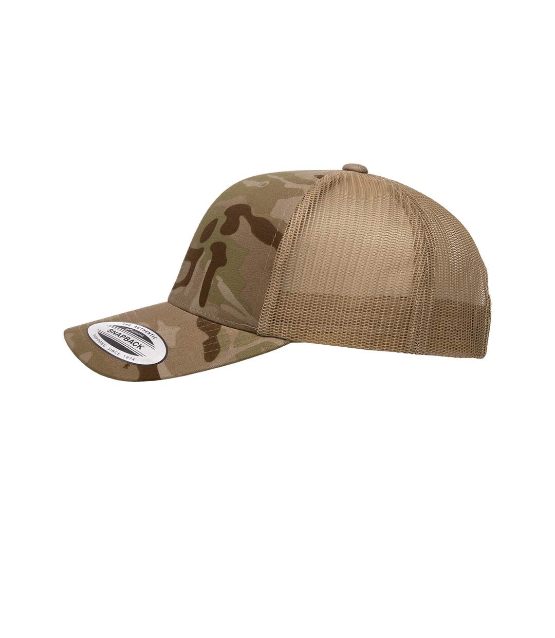 Casquette trucker flexfit multicam aride / marron clair Yupoong-4