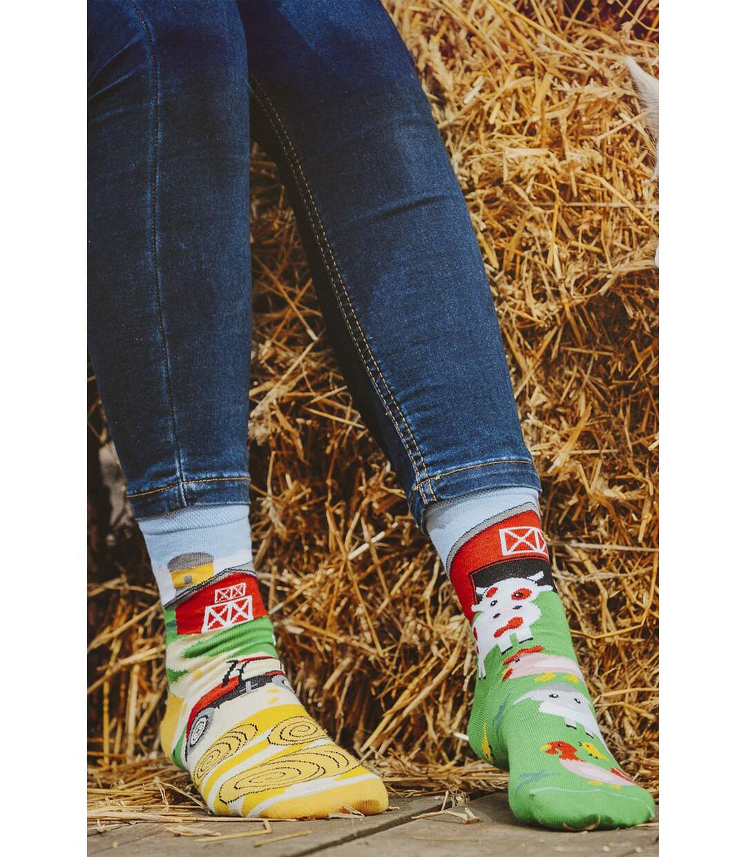 SPOX SOX - Unisex Novelty Odd Socks - Farm