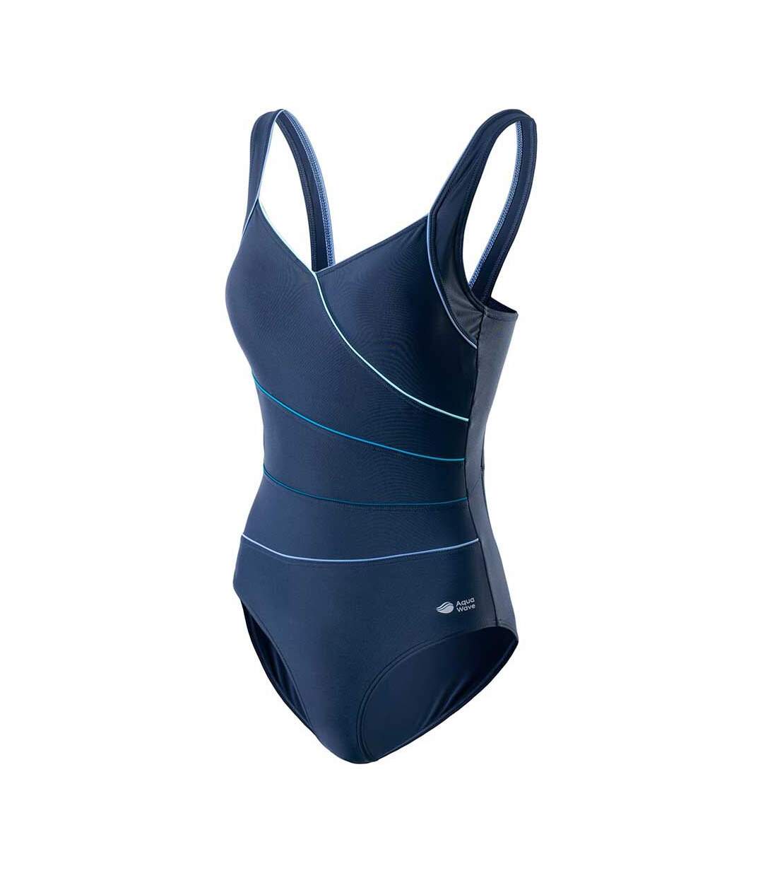 Maillot de bain 1 pièce tristina femme myrtille / denim clair Aquawave-3