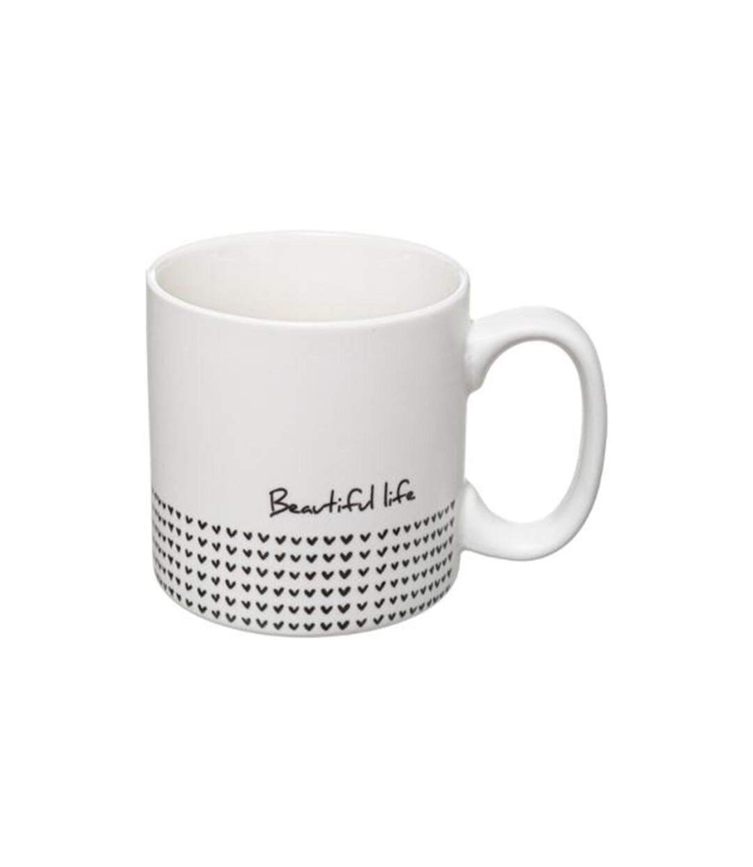 Lot de 4 Mugs & Rack Design Life 24cl Blanc-3