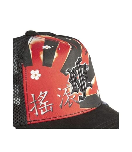 Casquette trucker imprimée avec filet Japanese Rock Rock'n Free Life