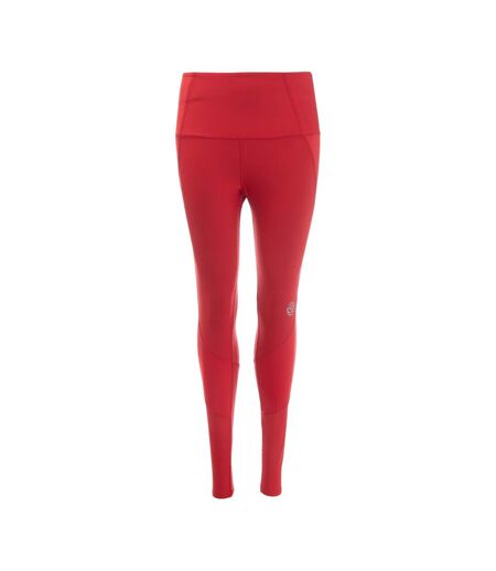 Womens/ladies Skyscraper Running Leggings Red Skins