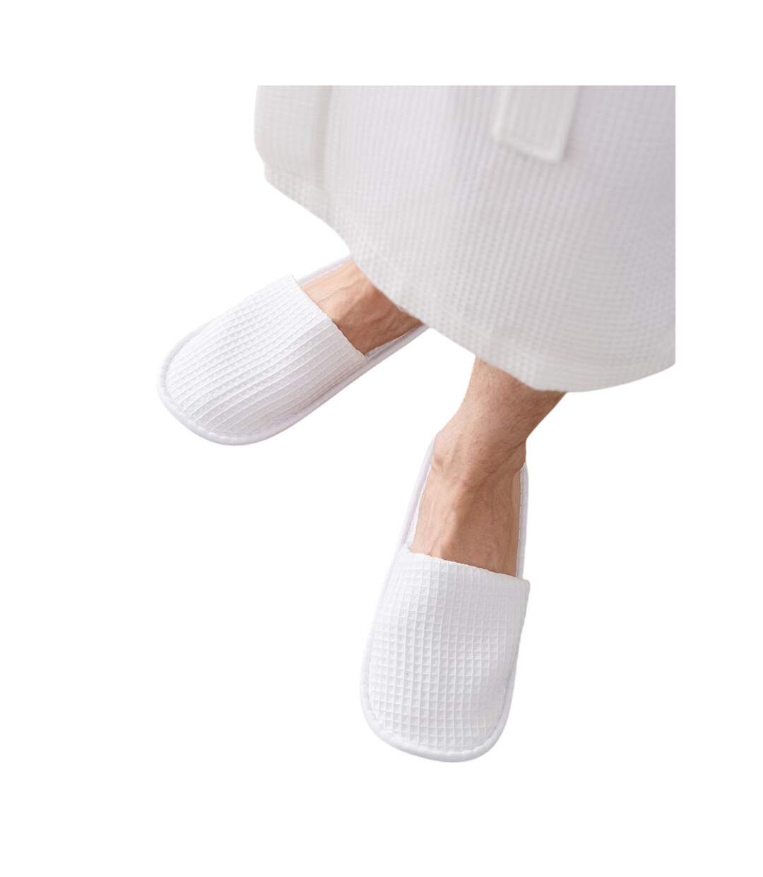Chaussons Mules Adulte Blanc Towel City-1
