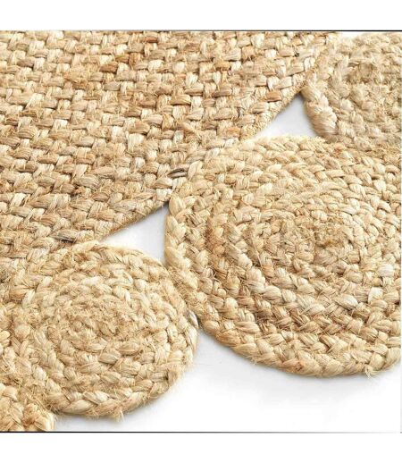 Tapis Déco Rond en Jute Cordou 120cm Naturel