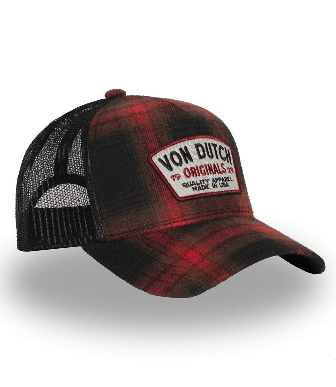 Casquette baseball en flannelle a carreaux Vondutch-4