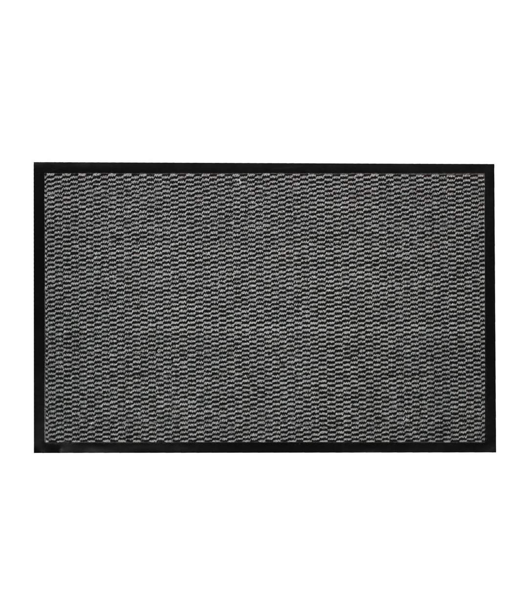 Tapis d'Entrée Anti-Poussière Julius 50x80cm Noir & Gris-1