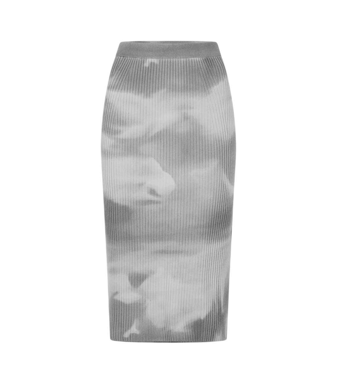 Jupe Droite Motif/style Tie-dye Betty Femme Gris Givré Diesel-1