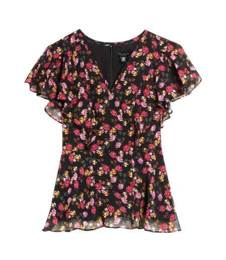 Blouse Motif/style Floral Riivia Femme Noir Ted Baker