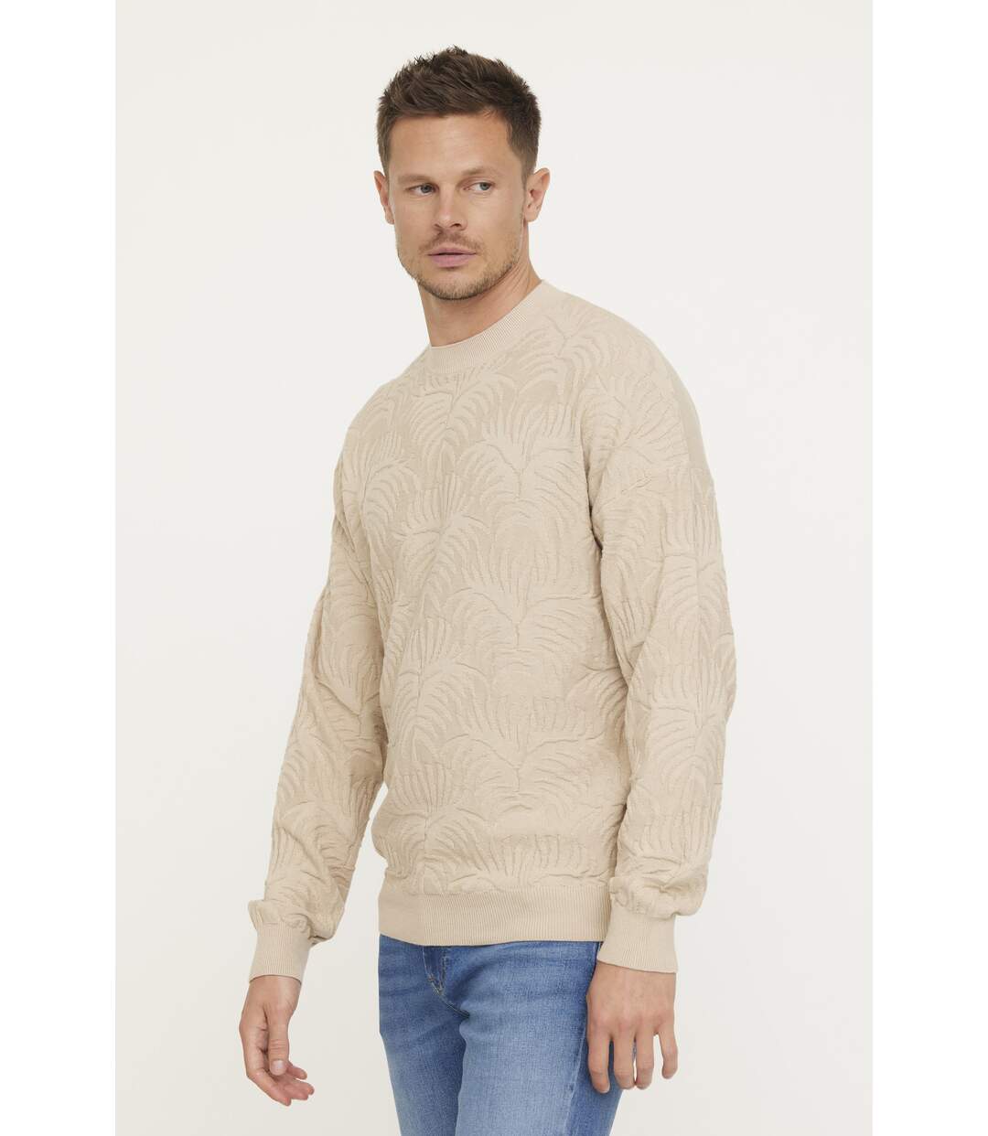 Pull manches longues coton regular CLAVIZ-2