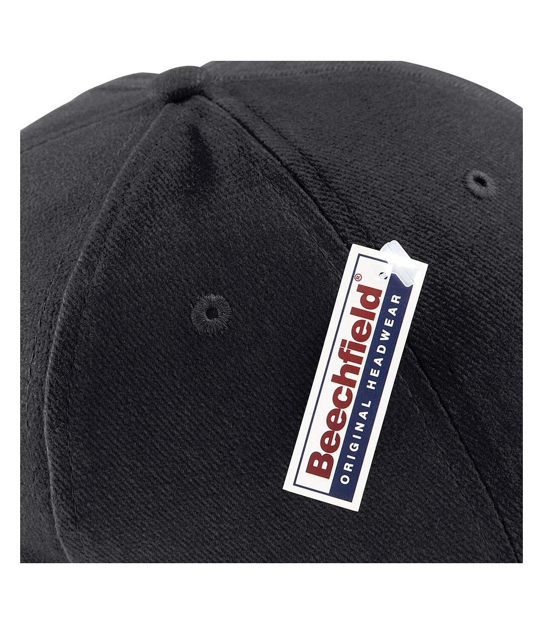 Casquette de baseball 100% coton épais adulte unisexe noir Beechfield-4