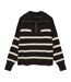 Pull noir/beige femme vero moda saba - l-3