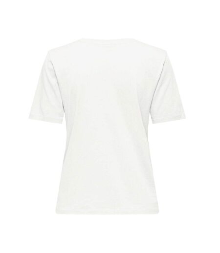 T-Shirt blanc femme only happy