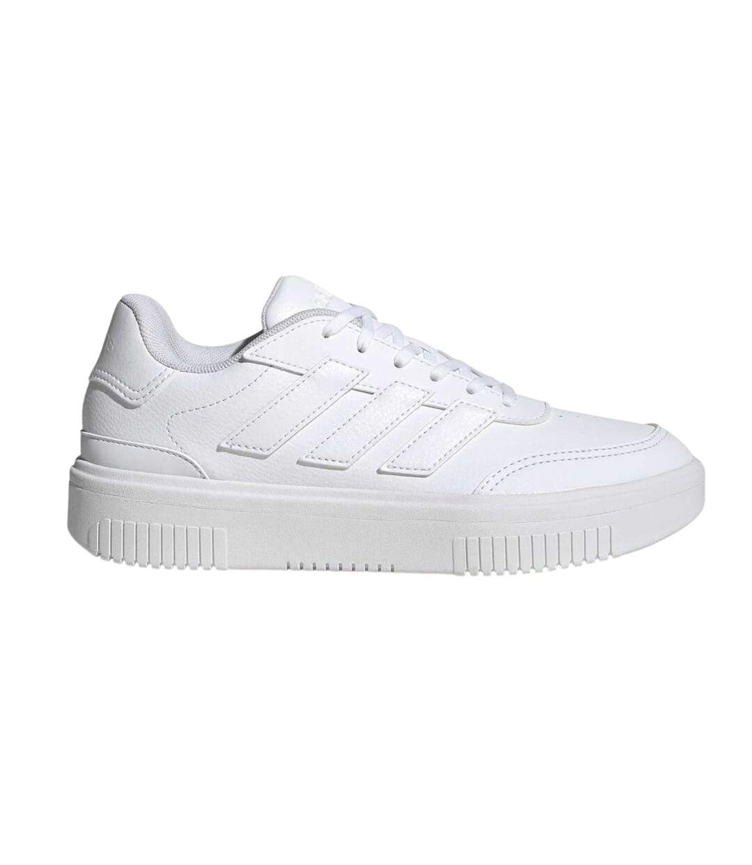 Womens/ladies Courtblock Platform Trainers White Adidas-1