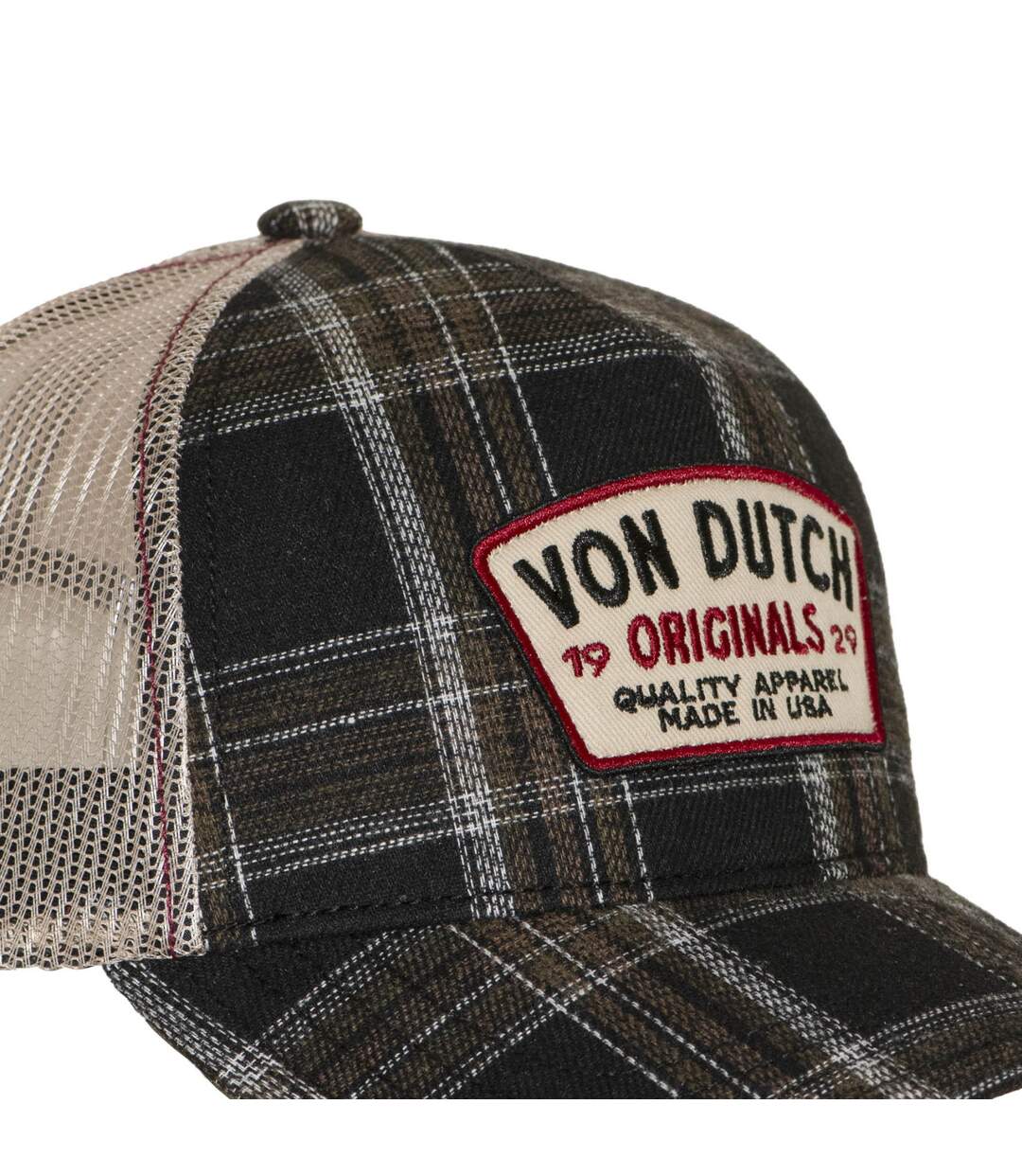 Casquette baseball  à carreaux avec filet et patch Carrreaux10 Vondutch-3