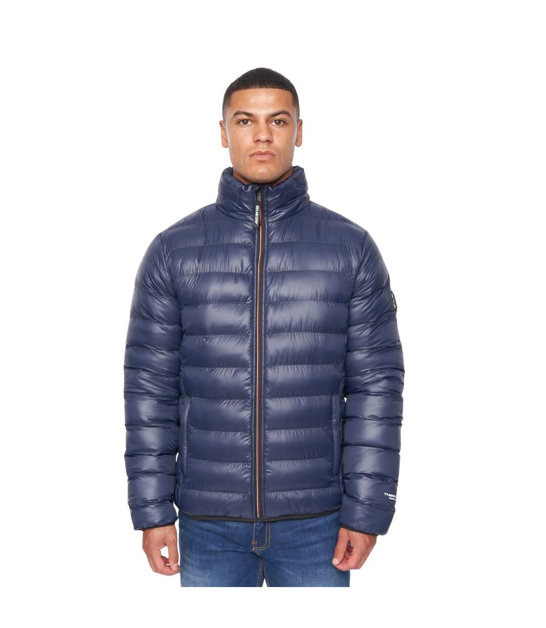 Mens shemmy 2 layer quilted jacket navy Duck and Cover