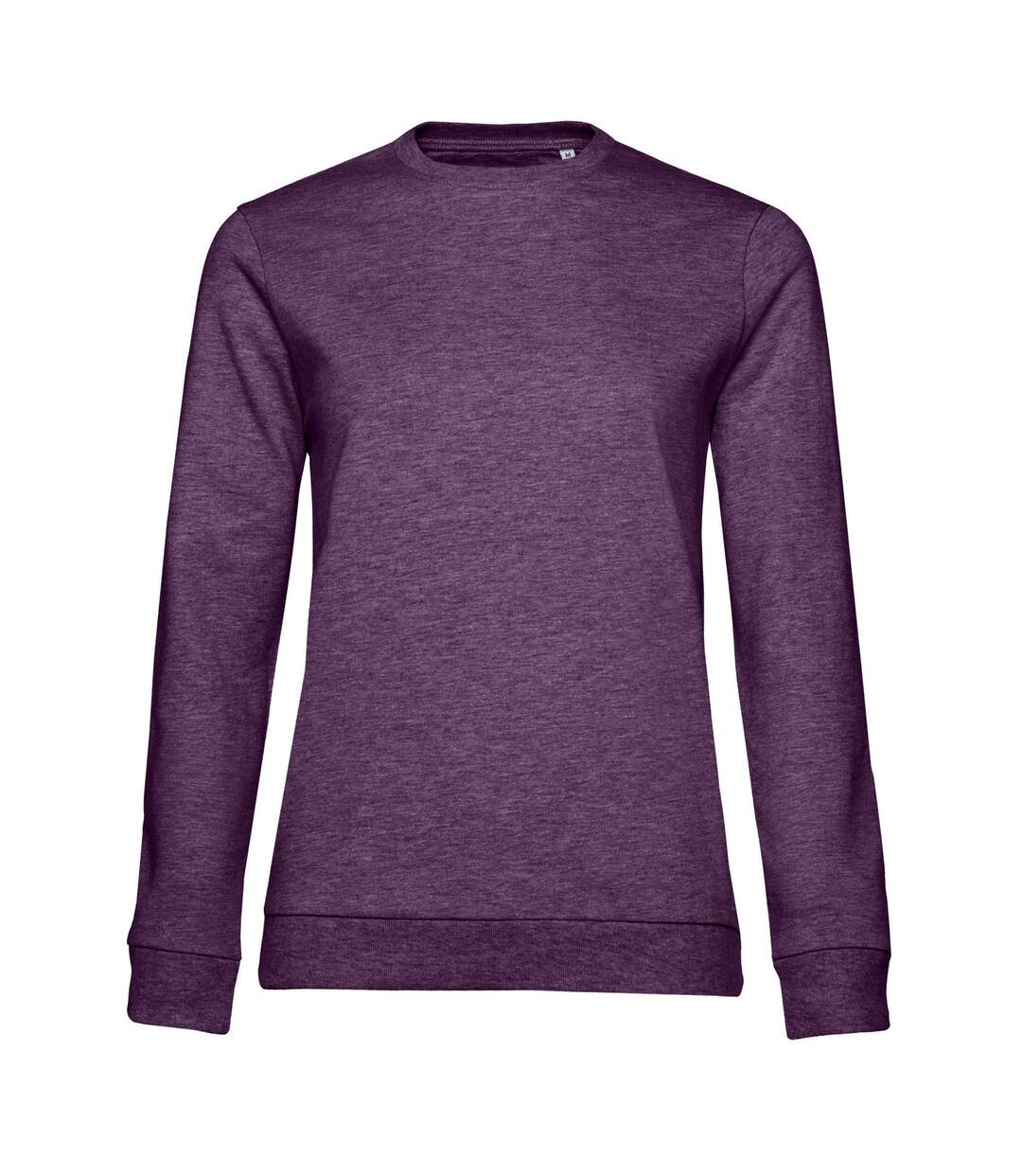 Sweat Manches Cousues Femme Violet Chiné B&C-1