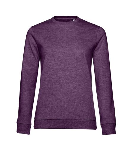 Sweat Manches Cousues Femme Violet Chiné B&C