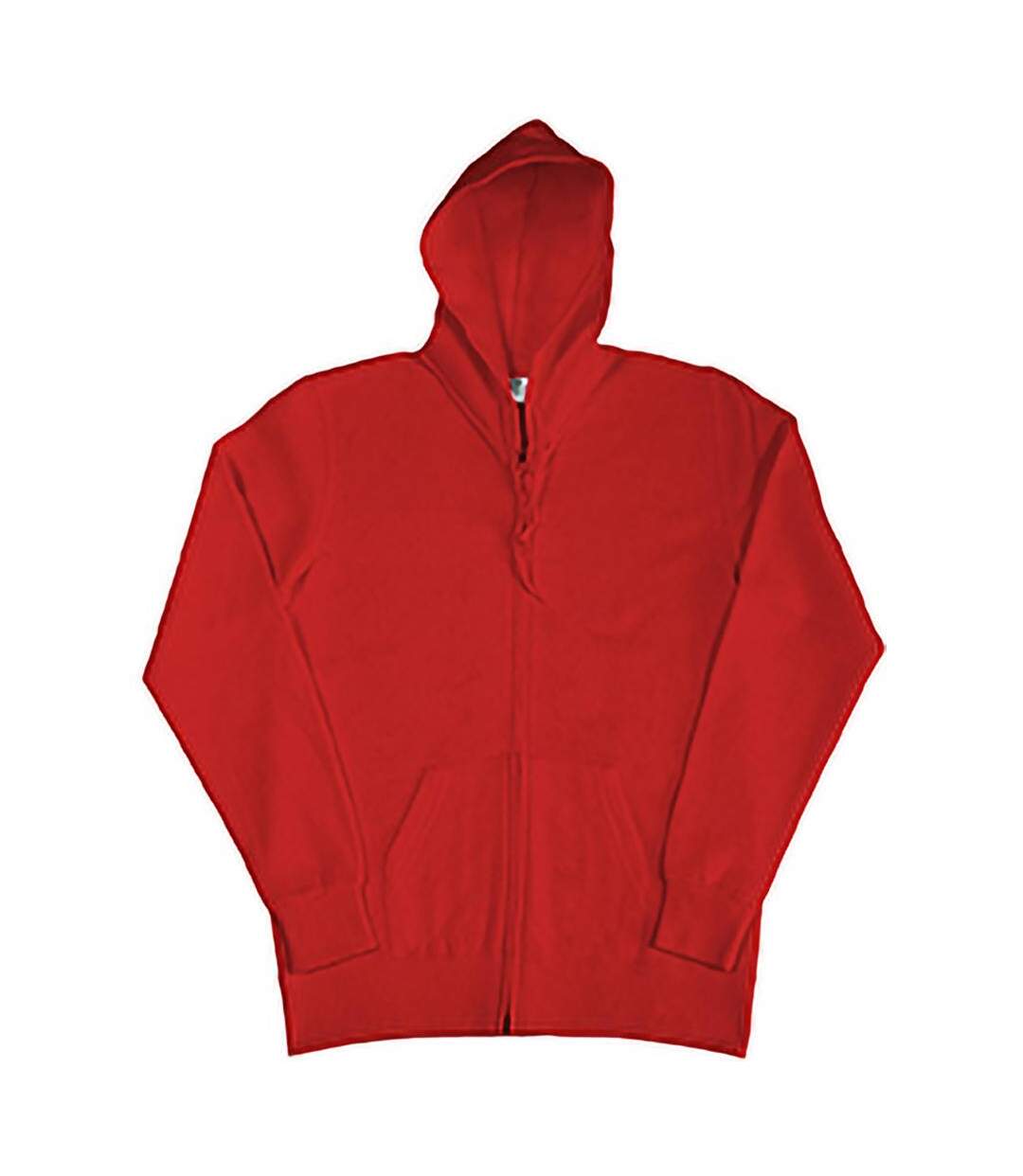 Sweatshirt Uni À Capuche Et Fermeture Zippée Femme Rouge SG-3