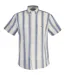 Chemise Manches Courtes Motif/style À Rayures Homme Vieux Bleu Délavé Gant-1