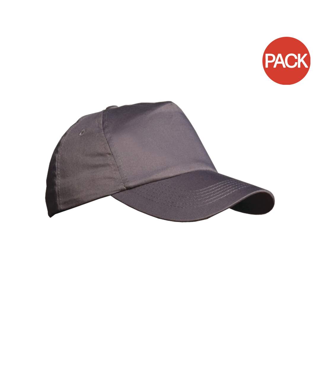 Lot de 2  casquettes unies adulte gris Result-1