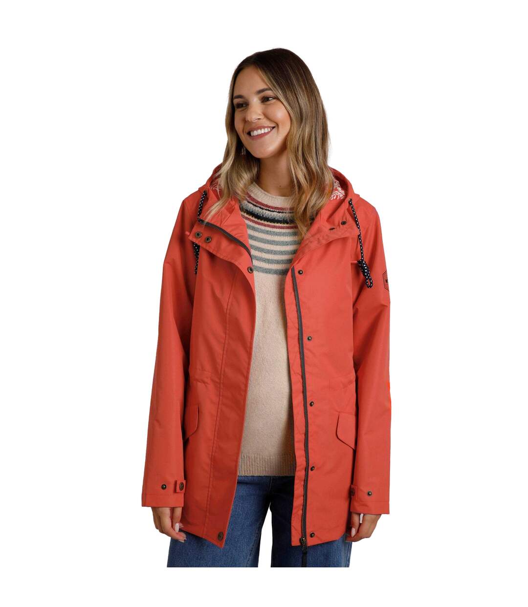 Womens/ladies kimia showerproof jacket tango red Weird Fish-3