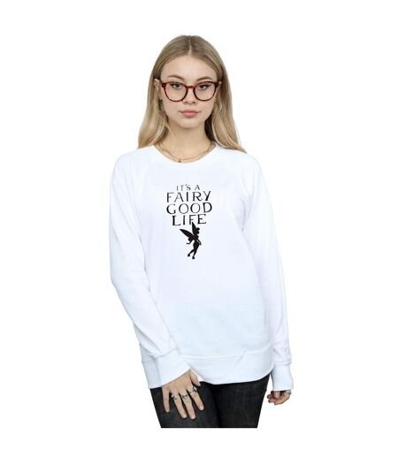 Disney Sweatshirt Femme/Ladies Tinkerbell Fairy Good Life (Blanc) - UTBI41004