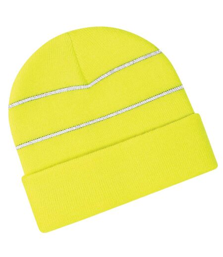 Beechfield Enhanced-viz Hi-Vis Knitted Winter Hat (Orange (Fluorescent))